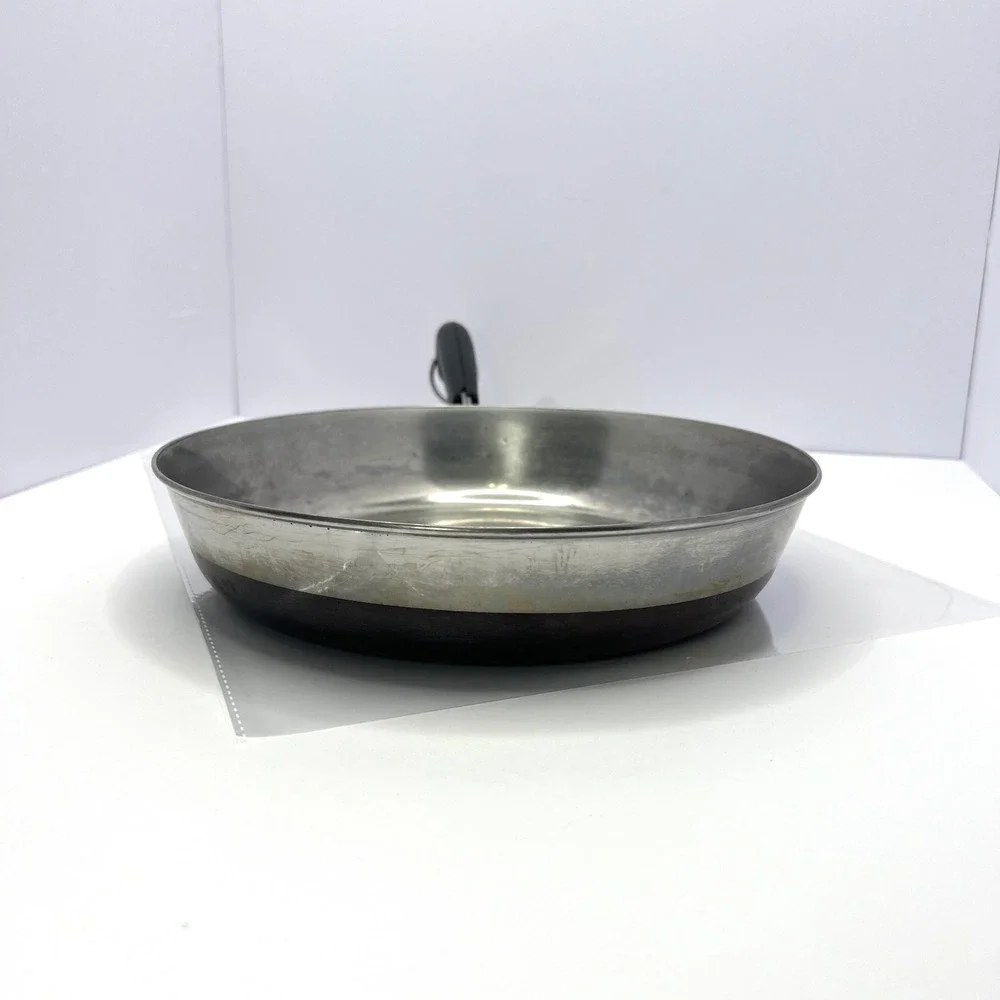 Revere Ware Skillet Fry Pan 10 Inch Copper Bottom Vintage Cookware USA Made